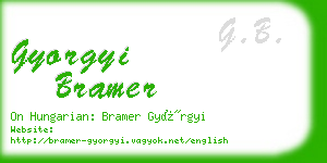 gyorgyi bramer business card